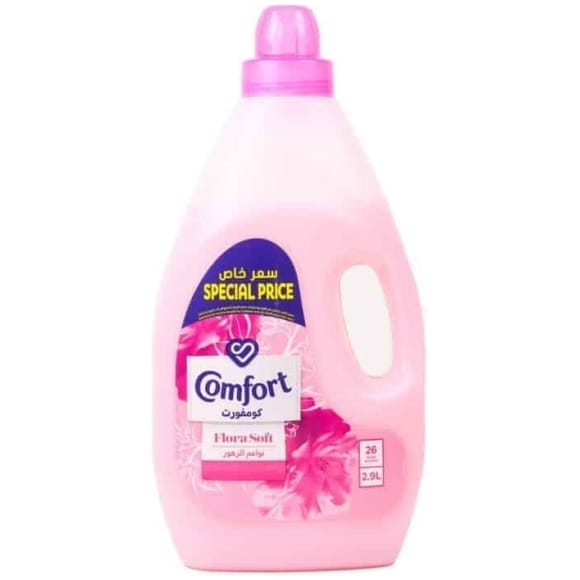 Comfort Flora Soft Fabric Softener Value Pack 2.9 Litres - Long-Lasting Fragrance and Softness Al Ain Abu Dhabi UAE