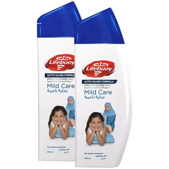 Lifebuoy Anti Bacterial Mild Care Body Wash, 300 ml (Pack Of 2) Al Ain Abu Dhabi UAE