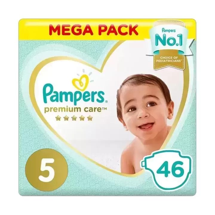 Pampers Premium Care Size 5 Mega Pack 46's Al Ain Abu Dhabi UAE MHM Stores